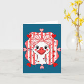 Carte Preppy Cute Goose Coquette Bow Valentine's Day Wom (Fleur jaune)
