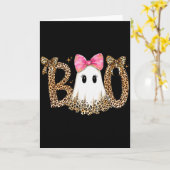 Carte Preppy Ghost Boo,leopard Soky Coquette,halloween F (Fleur jaune)