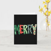 Carte Preppy Merry,christmas Funny Froral Checkered Gift (Fleur jaune)