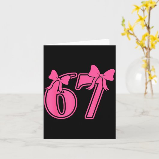 Carte Preppy Nk Coquette Bow Lace 67 Six Seven Meme Wome (Fleur jaune)