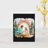 Carte Preppy Painted Christian Nativity Scene God Faith  (Fleur jaune)