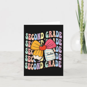 Carte Preppy Pencil Coquette Bow Retour À L'École 2E Ann