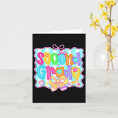 Carte Preppy Retour À L'École 2E Classe Coquette Bow Gir (Fleur jaune)