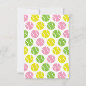 Carte Preppy Tennis Personnalisée Flat Note (Dos)