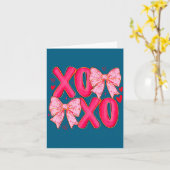 Carte Preppy Xoxo Coquette Bow Hearts Valentine's Day Wo (Fleur jaune)
