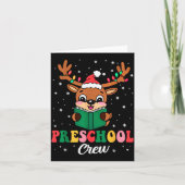 Carte Preschool Crew Xmas Funny Reindeer Teacher Student (Devant)