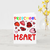 Carte Preschool Has My Heart Valentines Hearts Teacher  (Fleur jaune)