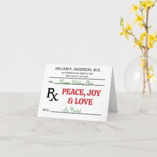 Carte Prescription médicale de Noël