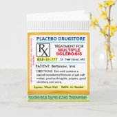 Carte Prescription RX de MULTIPLE SCLELROSIS pour la san (Fleur jaune)