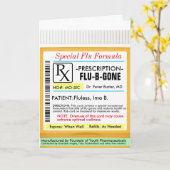 Carte Prescription RX pour la grippe (Fleur jaune)