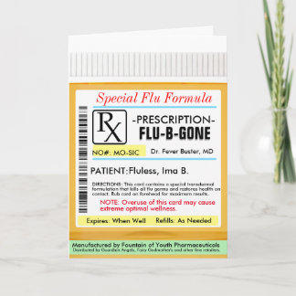 Carte Prescription RX pour la grippe