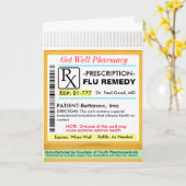 Carte Prescription RX pour la grippe (Fleur jaune)