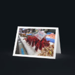 Carte Présentation de crevettes au Mercado Central, Vale<br><div class="desc">Carte de vœux Présentation de crevettes au Mercado Central,  Valence. Vous pouvez facilement personnaliser ce produit gratuitement si vous souhaitez ajouter un texte ou changer la couleur de l'arrière-plan.</div>