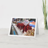 Carte Présentation de crevettes au Mercado Central, Vale (Devant)