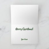 Carte Présents Wagon Rouge Nom de Noël Bow Merry Christ (Intérieur)