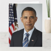 Carte Président Barack Obama 1er mandat Portrait Anniver (Devant)