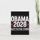 Carte President Barack Obama 2028 Rtrait Patriotic Democ (Devant)