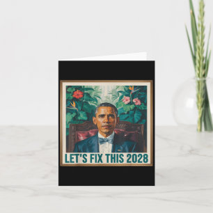 Carte Président Barack Obama 2028 Rtrait Patriotique Dém