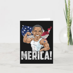 Carte Président Barack Obama 4 juillet Merica Drôle Pa