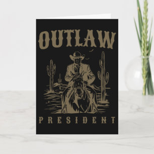 Carte Président hors-la-loi Trump Cowboy Trump Condamné