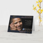 Carte Président Obama (Fleur jaune)
