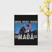 Carte Président Trump 45 47 Mega Defend Protect Prosper (Fleur jaune)