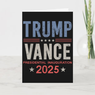 Carte Président Trump Vance Jour d'investiture 2025 État