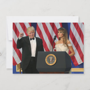 Carte Présidente Et Première Dame Trump À L'Inauguration