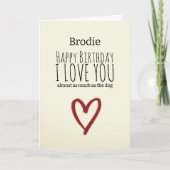 Carte Presque Autant Que Le Chien Anniversaire (Devant)