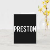 Carte Preston - Cool New Funny Name Fan Gift Tee  (Fleur jaune)