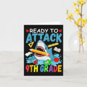 Carte Prêt À Attaquer 9E Année Retour À L'École Requin N (Fleur jaune)
