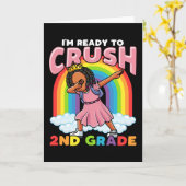 Carte Prêt à écraser la fille noire de 2e année Deuxième (Fleur jaune)