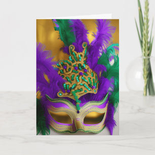 Carte Prêt à faire la fête ? Mardi Gras Masquerade Make