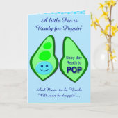 Carte Prêt à faire Pop Baby Boy Blue Pea Custom (Fleur jaune)