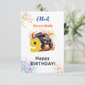 Carte Prêt à planter un camion monstre heureux anniversa (Debout devant)