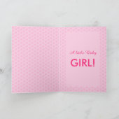 Carte Prêt à pop bébé fille Pea rose Personnalisé (Intérieur)