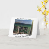 CARTE PRÊT À ROCK OU ROCK/ROLL ANNIVERSAIRE MUTUEL (Fleur jaune)