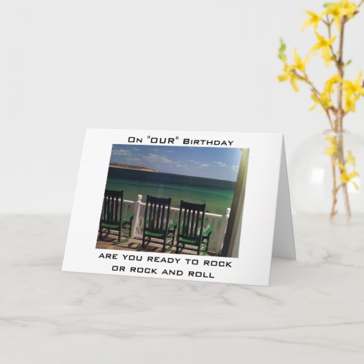 CARTE PRÊT À ROCK OU ROCK/ROLL ANNIVERSAIRE MUTUEL (Fleur jaune)