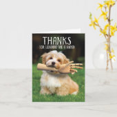 Carte Prêt D'Un Merci À Main (Fleur jaune)