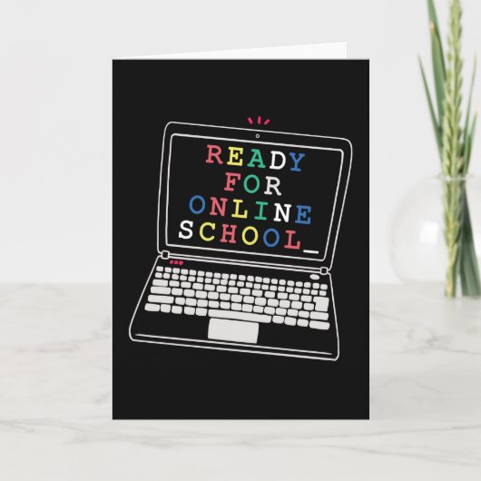 Carte Prêt pour l'école en ligne (Devant)