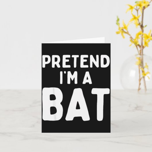 Carte Pretend I'm A Bat Funny Lazy Easy Halloween Costum (Fleur jaune)