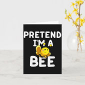 Carte Pretend I'm A Bee Funny Lazy Easy Halloween Costum (Fleur jaune)