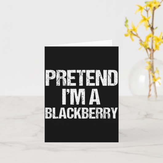 Carte Pretend I'm A Blackberry Funny Lazy Halloween Cost (Fleur jaune)