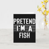 Carte Pretend I'm A Fish Funny Halloween Costume Gift (Fleur jaune)