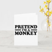 Carte Pretend I'm A Monkey Costume Tee  (Fleur jaune)