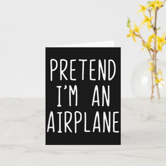 Carte Pretend I'm An Airplane Costume Halloween Lazy Air (Fleur jaune)