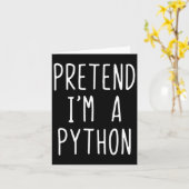 Carte Prétendre que je suis un costume Python Halloween (Fleur jaune)