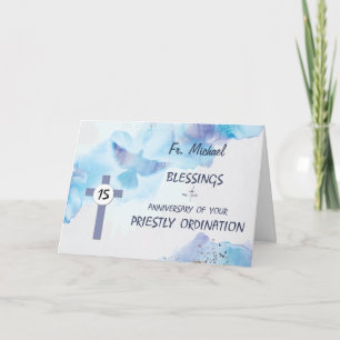 Carte Prêtre 15ème Quinzième anniversaire d'Ordination B
