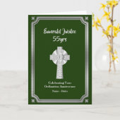 Carte Prêtre Anniversaire d'ordination Jubilé d'émeraude (Fleur jaune)