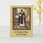 Carte Prêtre catholique de St Martin de Porres (Fleur jaune)